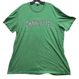 UNC Charlotte Shirt Mens 2XL Green Spell Out‎ University College Academia